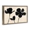 Stupell Industries Inky Black Florals Silhouette Black Framed Floater Canvas Wall Art, design by Creative Studio